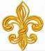 Fleur de lis lys French France Monarchy Symbol machine embroidery design, instantly download 