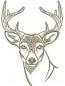 deer head with antlers INSTANT DOWNLOAD  - Machine Embroidery Design 