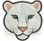 Wild cat white puma Machine Embroidery Designs, instantly download 