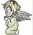 Cute angel with wings Machine Embroidery Design 
