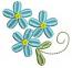 The simple little twig of forget-me-not Machine embroidery design,   design tested. 