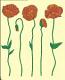 Set of 2  poppies  designs Machine Embroidery designs set  