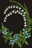 Floral Monogram Frame – Lilies of the Valley & Forget-Me-Nots –   design tested  