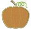 Pumpkin  Machine Embroidery Design, Instant Download 