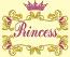 Princess ornament and crown machine embroidery design 