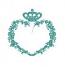 Heart frame and the crown Machine Embroidery Designs, instantly download 