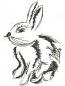 Rabbit. Low Stitch Count Machine Embroidery Design, Instant Download 