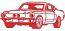 Red car Embroidery Design 