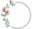 Wreath open space for monograms  Monogram frame Machine Embroidery Design 
