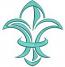Fleur de lis big sizes machine embroidery design, instantly download 