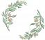 Floral wreath Monogram frame Machine Embroidery Design. 