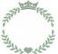 Wreath with crown for monogram or name , Crown and laurel wreath Machine Embroidery Design  letters not included 