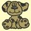Beige puppy Machine embroidery design 