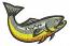 Trout Fisherman. Machine Embroidery Design, Instant Download 