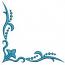 Curls Corner and Curls Border. Machine Embroidery Designs, Instant Download  