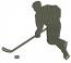 Hockey Player Silhouette. Machine Embroidery Design, Instant Download  