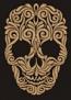 Patterned Skull Machine Embroidery Design, Instant Download 