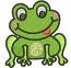 Green Frog Machine Embroidery Design, Instant Download 