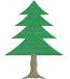 Spruce Fir Tree Machine Embroidery Designs, Instant Download 