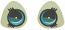 Big Blue Eye Machine Embroidery Designs for Plush Toy (Pair: Left & Right), Instant Download 