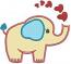 Elephant and Heart Applique Machine Embroidery Design Instant Download Digital File Stabilization required 