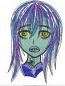 Zombie Girl. Machine Embroidery Design, Instant Download 