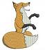 Fox Embroidery Design, Machine Embroidery Pattern, Cute Fox Animal, Instant Download 