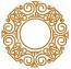 Round monogram frame - letters not included machine embroidery design – instant download 