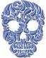 Skull machine embroidery designs – instant download 
