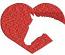 Love horses machine embroidery design, heart and horse head profile embroidery, equestrian embroidery file 