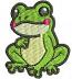 Green Frog Machine Embroidery Design – instant download 