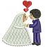 Couple Bride and Groom Machine Embroidery Design – instant download 
