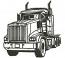 Heavy semi truck machine embroidery design, powerful truck embroidery file, transport vehicle embroidery