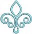 Fleur de lis machine embroidery design 