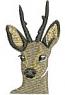 Roe deer head machine embroidery design 