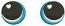 Simple Blue Eyes Pair (Left & Right) for Soft Toy, Machine Embroidery Designs  