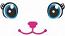 Kitty eyes and nose machine embroidery design 