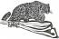 Snow leopard machine embroidery design 