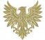 Golden heraldic eagle roman legion embroidery design