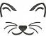 Cat muzzle machine embroidery design 