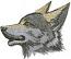 Wolf machine embroidery design 