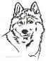 Wolf three sizes - machine embroidery design 