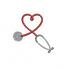 Phonendoscope and heart machine embroidery design 