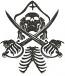 Pirate with sabers machine embroidery design 