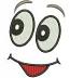 Toy doll face with a smile muzzle for embroidery on clothes or dolls 