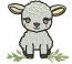 Cute baby lamb sheep machine embroidery design 