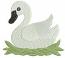 Elegant swan machine embroidery design 