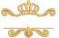 Crown and baroque openwork border machine embroidery design  