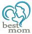 Heart with mother and child, and Best Mom inscription machine embroidery design  