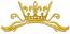 Crown with horizontal flower pattern machine embroidery design  
